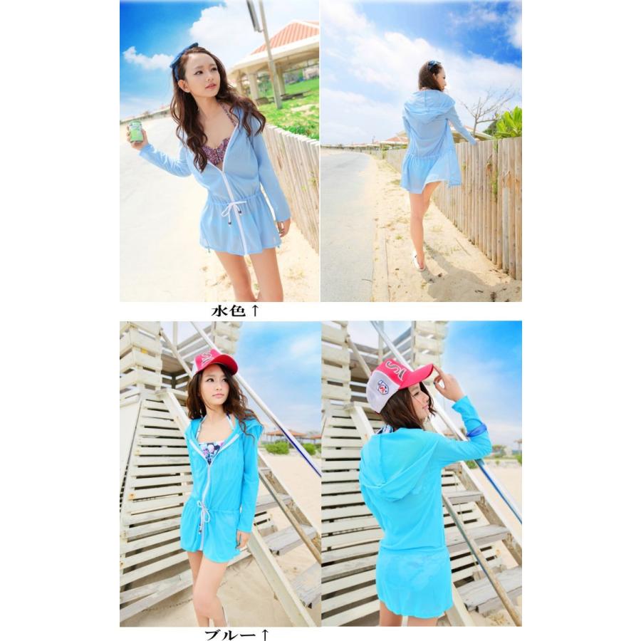 UVカット ロングラッシュガード長袖 水着日焼け対策 プール キャンプ　アウトドア |  | 05