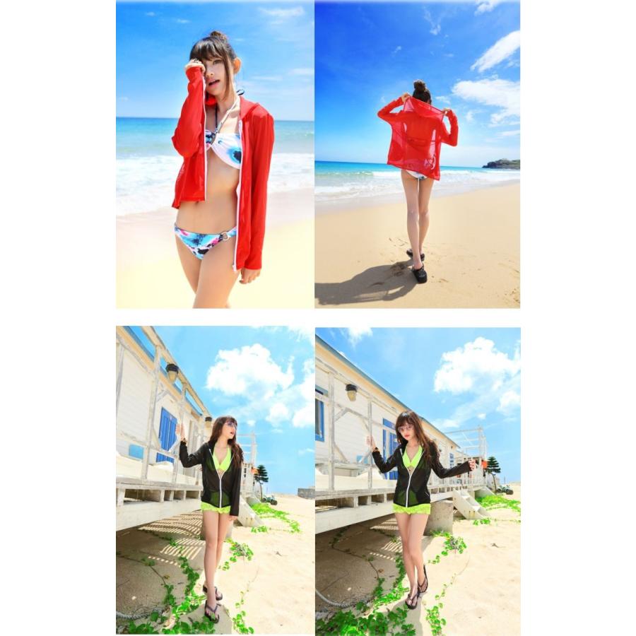 UVカット カラーメッシュラッシュガード長袖 水着日焼け対策 プール キャンプ　アウトドア |  | 01