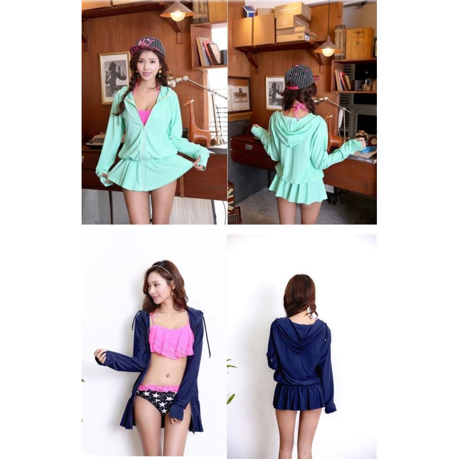 UVカット UPF50+ ロングラッシュガード長袖8カラー 水着紫外線日焼け対策 プール キャンプ　アウトドア |  | 02