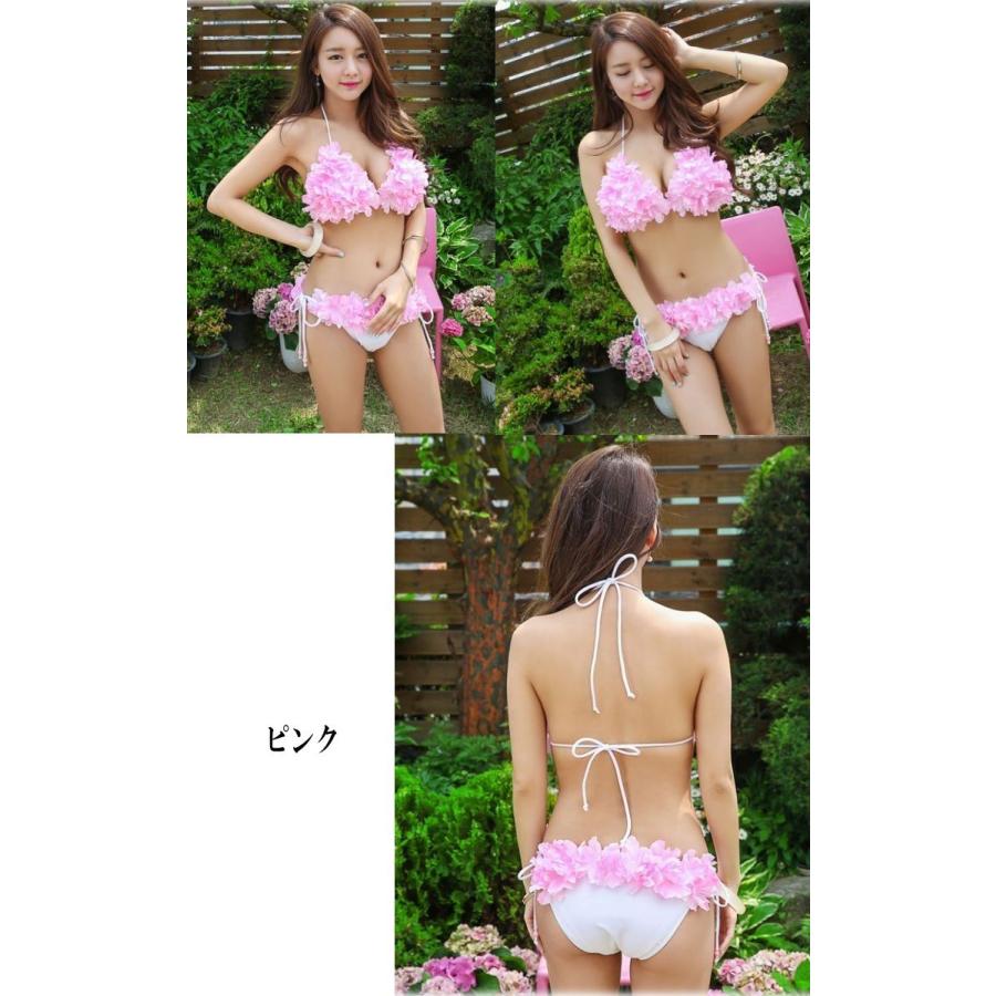 花びらビキニお花フラワー ハンドメイド 格安水着上下セット レディース S・M・Lサイズ 3カラー SWY5503 |  | 01