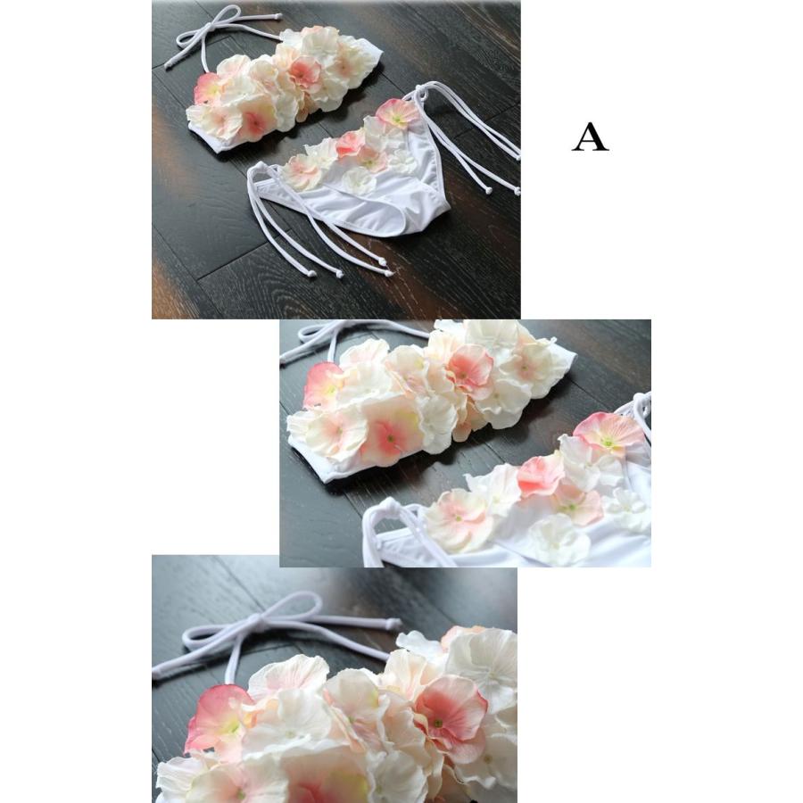 花びらビキニお花フラワー ワイヤー入りバンドゥー ハンドメイド 格安水着上下セット レディース S・M・Lサイズ 4カラー SWY5505 |  | 05