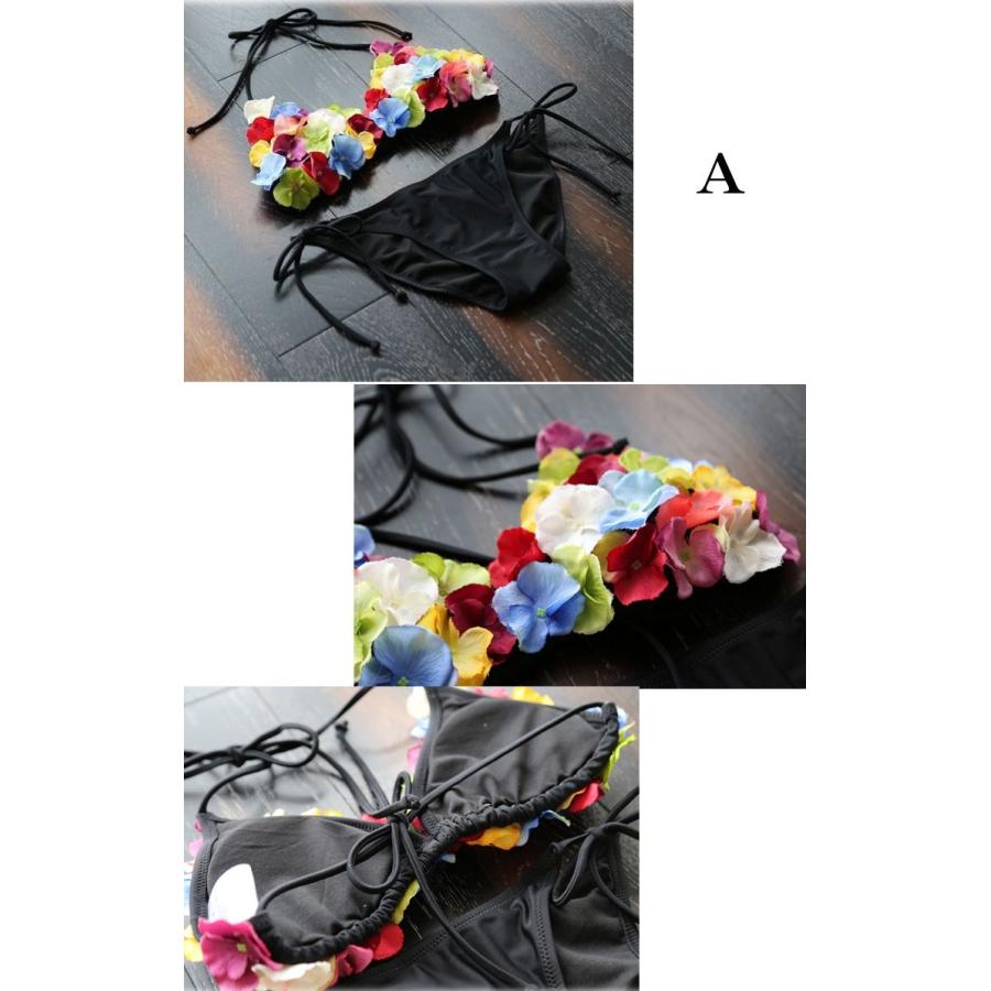 花びらビキニお花フラワー ハンドメイド 格安水着上下セット レディース S・M・Lサイズ 3カラー SWY5507 |  | 01