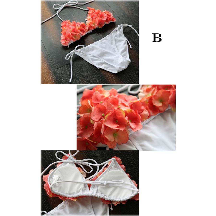 花びらビキニお花フラワー ハンドメイド 格安水着上下セット レディース S・M・Lサイズ 3カラー SWY5507 |  | 02