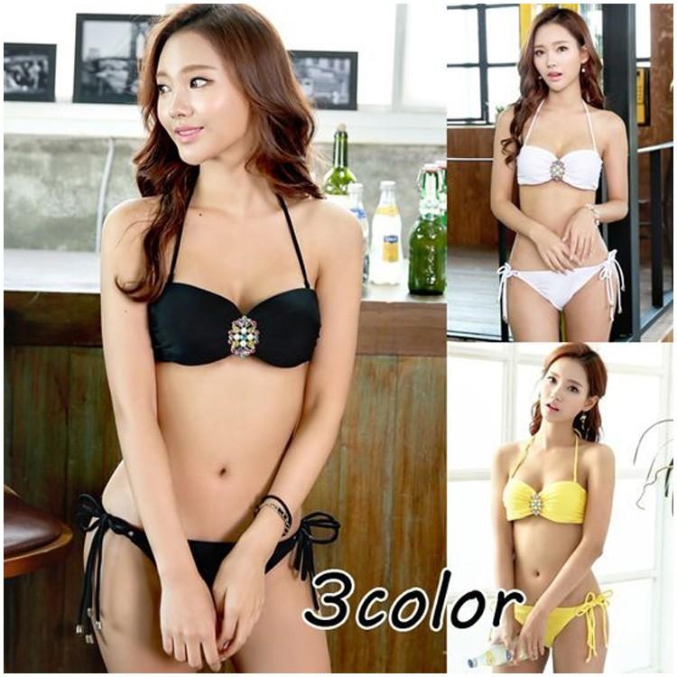 ワイヤー入りビジューチャームビキニ  SW527  3カラー 格安水着ビキニ上下セット レディースSW527 | 