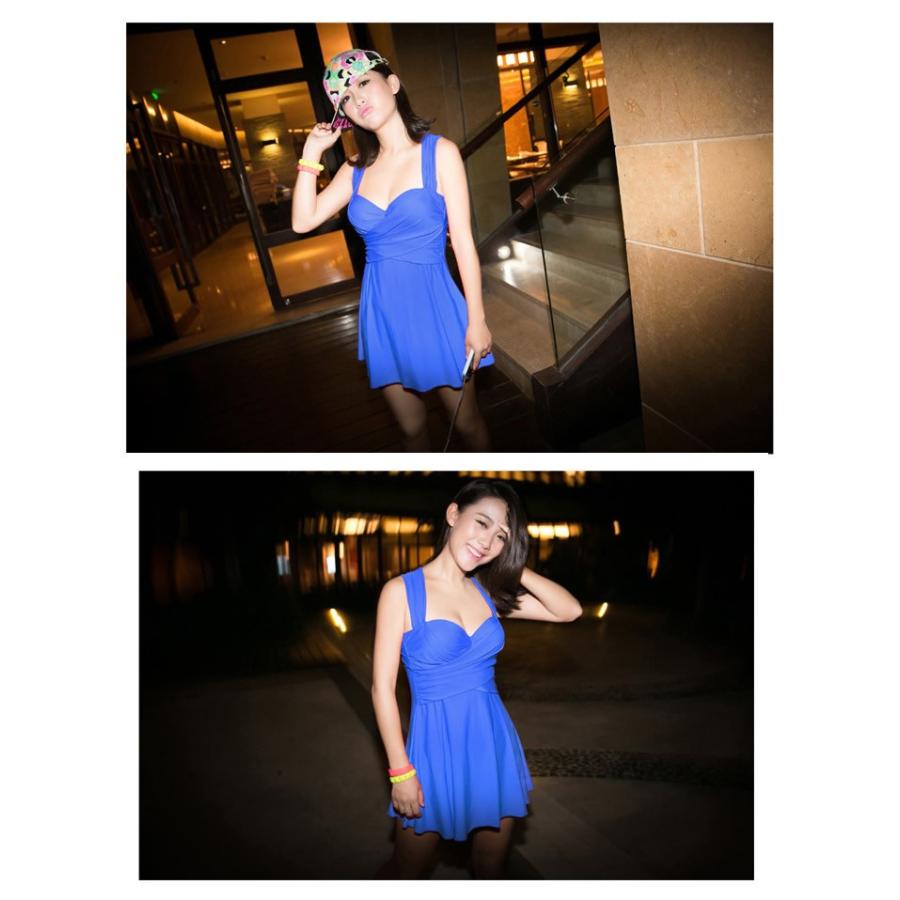 計算された美ラインでスタイルアップ＆女性らしさをアピールできるワンピース水着 体型カバー　全5色 大きいサイズ M/L/XL ママレディース |  | 04