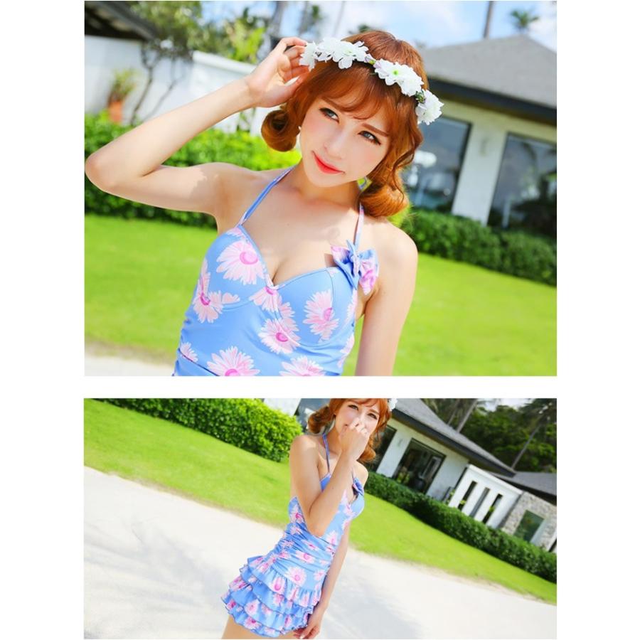 花柄フリルのワンピース 3カラー 水着 レディース |  | 02