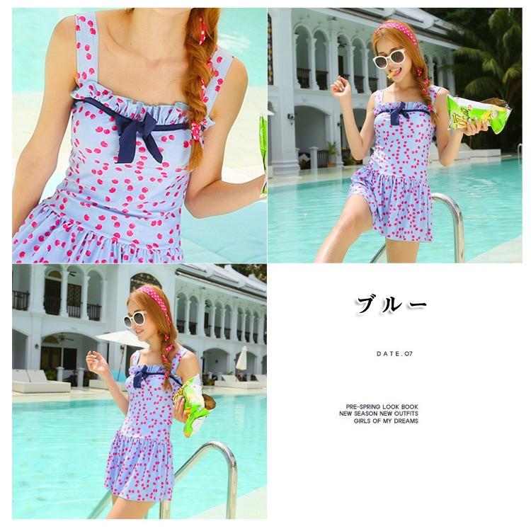 さくらんぼ柄スカートワンピース 3カラー 水着 レディース |  | 04