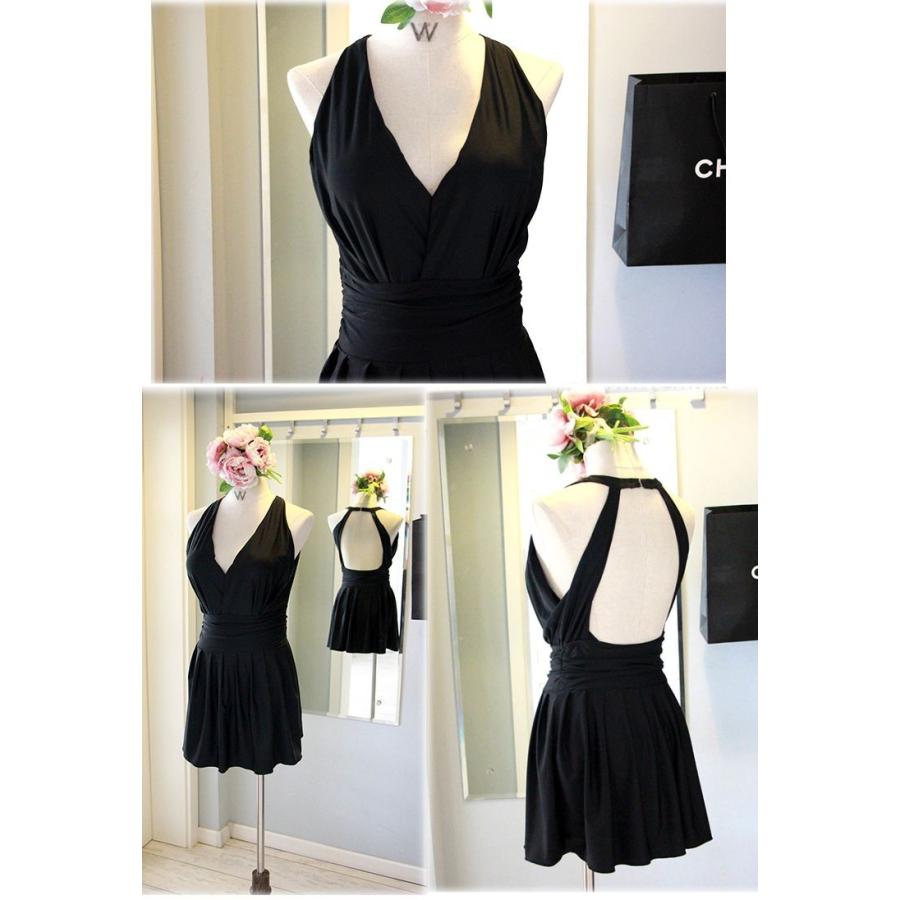 体型カバー スタイルアップ ワンピース水着　ドレス ギャザースカート 3色展開 大きいサイズ M/L/XL ママレディース |  | 05