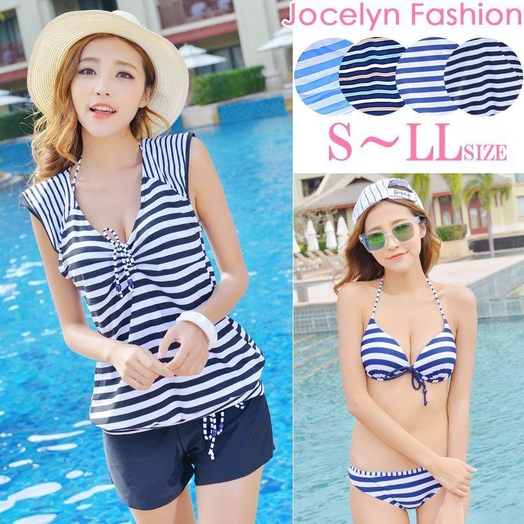 体型カバー　タンキニ  4カラー ショートパンツ 水着 大きいサイズ M/L/XL レディース 送料無料 4004 | 