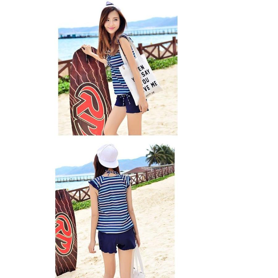 体型カバー　タンキニ  4カラー ショートパンツ 水着 大きいサイズ M/L/XL レディース 送料無料 4004 |  | 05