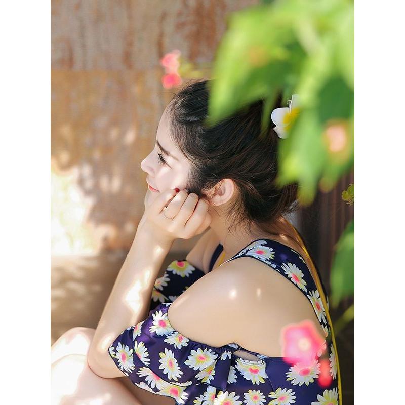 花柄 体型カバー ビキニ 3ピースセット ショートパンツ 水着 大きいサイズ M/L/XL レディース73170 送料無料 |  | 04