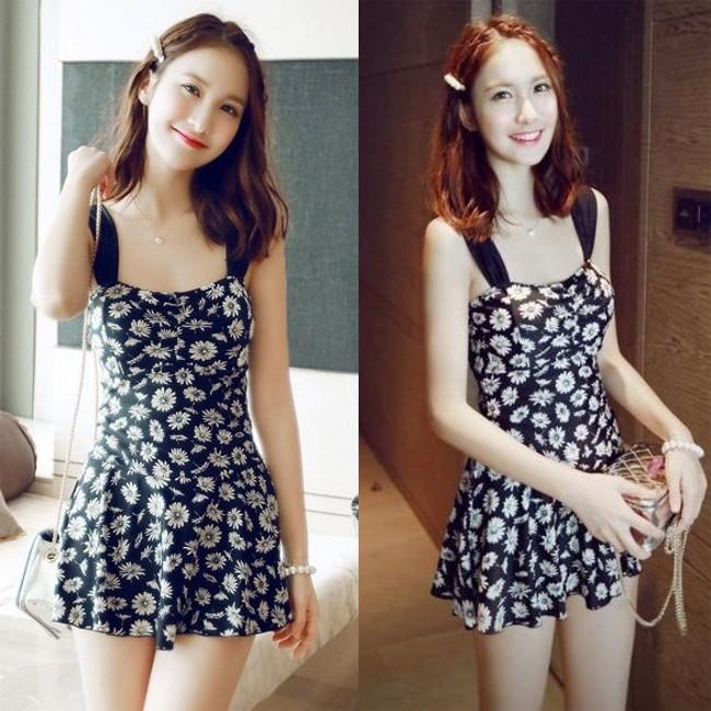 花柄ワンピース　体型カバー 水着 大きいサイズ M/L/XL レディース 送料無料 |  | 01