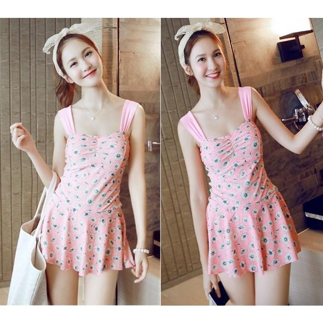 花柄ワンピース　体型カバー 水着 大きいサイズ M/L/XL レディース 送料無料 |  | 04