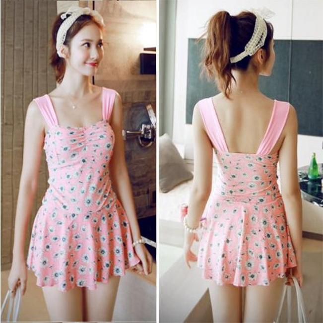 花柄ワンピース　体型カバー 水着 大きいサイズ M/L/XL レディース 送料無料 |  | 05