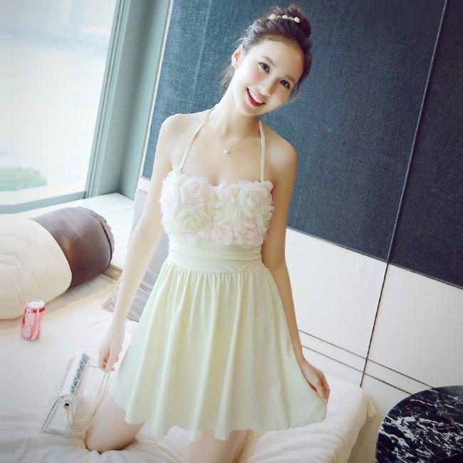 花びら 花柄ワンピース　体型カバー 水着 大きいサイズ M/L/XL レディース 送料無料 | 