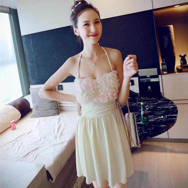 花びら 花柄ワンピース　体型カバー 水着 大きいサイズ M/L/XL レディース 送料無料 |  | 01