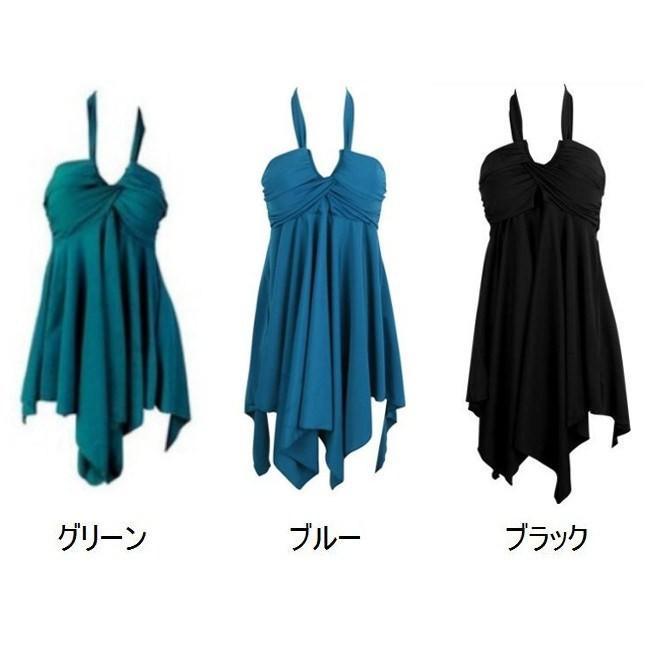 体型カバー ワンピース 水着 大きいサイズ M/L/XL レディース 送料無料 |  | 05