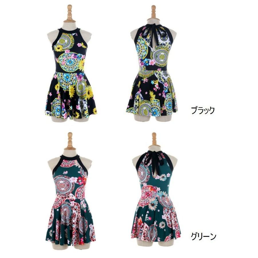 体型カバー　花柄 ワンピース　ママ 水着 大きいサイズ M/L/XL レディース 送料無料 |  | 05