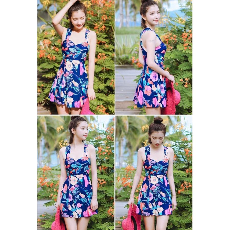 体型カバー　エレガント　ワンピース　ママ 水着 大きいサイズ M/L/XL レディース 送料無料 |  | 03