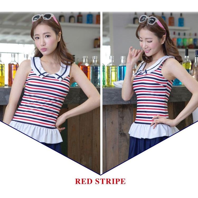 体型カバー 2点セット ワンピース　パンツ　ママ水着 大きいサイズ XL XXL レディース 2カラー  送料無料 |  | 01