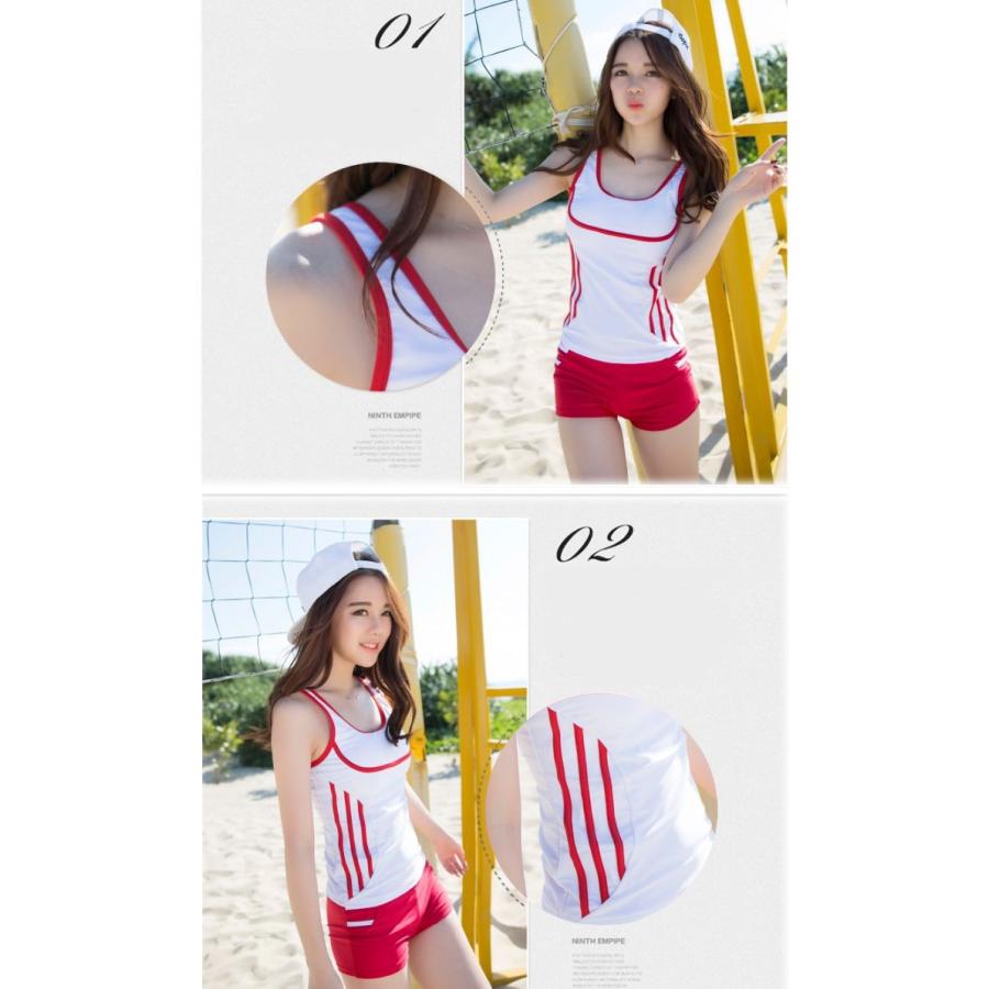 ビーチスポーツ　水着　2ピースセット　パンツ 大きいサイズ  レディース 2カラー  送料無料 |  | 01