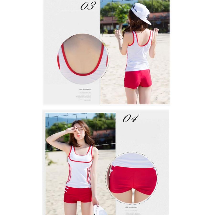 ビーチスポーツ　水着　2ピースセット　パンツ 大きいサイズ  レディース 2カラー  送料無料 |  | 02