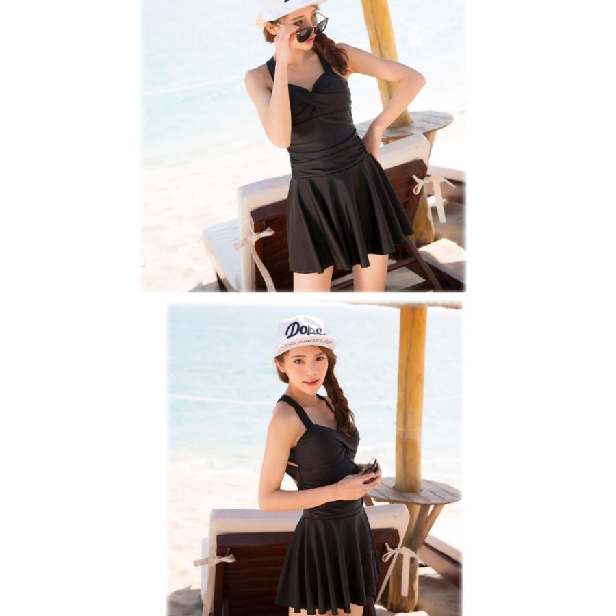 ホルターネック　ワンピース　ママ 水着 大きいサイズ  レディース 送料無料 |  | 02