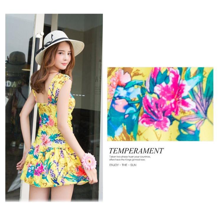 体型カバー 花柄ワンピース　ママ水着 大きいサイズ  レディース 3カラー  送料無料 |  | 02