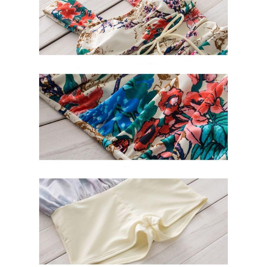 体型カバー 花柄ワンピース　ママ水着 大きいサイズ  レディース 3カラー  送料無料 |  | 05
