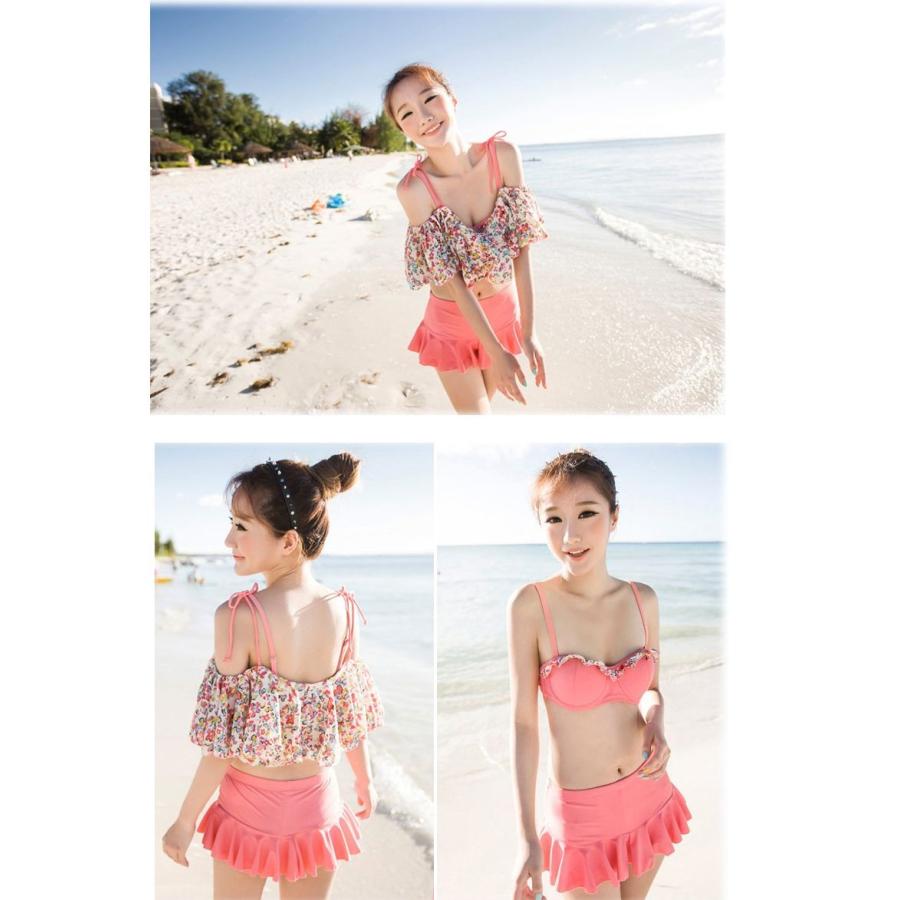 体型カバー 3点セット スカート セクシー　ママ水着 大きいサイズ  レディース 送料無料 |  | 01