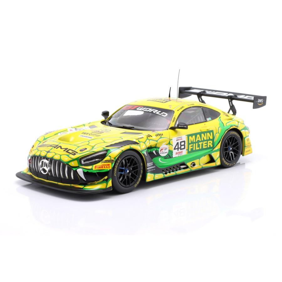 Mercedes-AMG GT3 Evo #48 24時間スパ 2025 Winward Racing Mamba イエロー IXO 1/18 | 