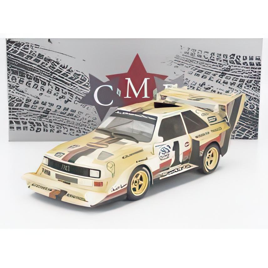 AUDI クワトロ スポーツ S1 E2 1号車 優勝 パイクスピーク ダーティ 1987 ロール イエロー 白/ CMR 1/18 | 