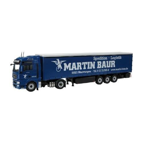 MANマン TGX 4X2 "MARTIN BAUR"  カーテンサイダー セミトレーラー 848-04 /NZG 1/50 建設機械模型 | 