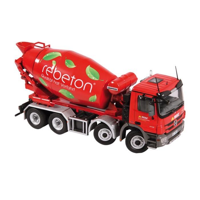 メルセデスベンツアクトロス 8X4 "MERZ" ミキサー車 /NZG 建設機械模型 工事車両 1/50 ミニチュア | 