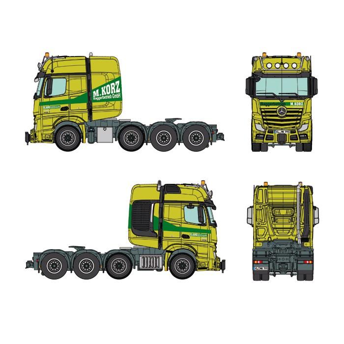 予約MB Actrosメルセデスベンツアクトロス Giga Space SLT "Korz"   トラック トラクタヘッド /NZG  建設機械模型 工事車両 1/50 ミニチュア | 