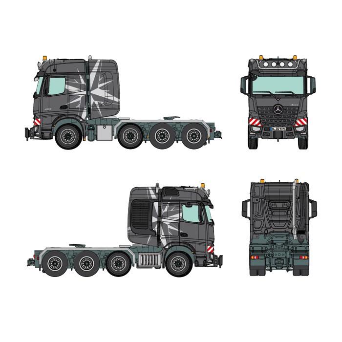 予約MB Actrosメルセデスベンツアクトロス Big Space SLT ブラック トラック トラクタヘッド /NZG  建設機械模型 工事車両 1/50 ミニチュア | 