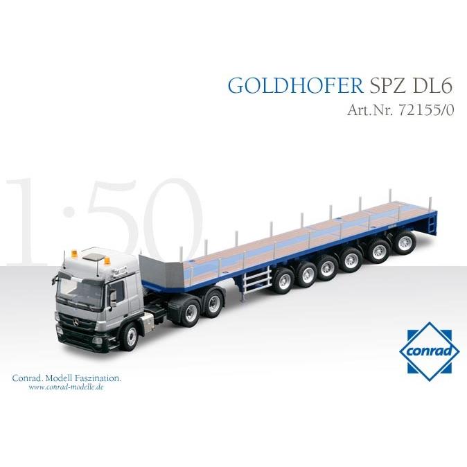 予約2012年発売予定 GOLDHOFER heavy duty bridge SPZ DL6 メルセデスベンツアクトロス 3軸 /CONRAD 1/50 建設機械 模型 72155-0 | 