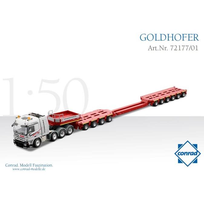 予約2012年発売予定 GOLDHOFER  メルセデスベンツアクトロス 4軸 BENDER仕様 /CONRAD 1/50 建設機械 模型 72177-01 | 