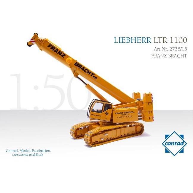 予約12月以降発売予定BRACHT LIEBHERRリープヘル LTR 1100 Telescopique クローラクレーン /Conrad 建設機械模型　1/50 | 