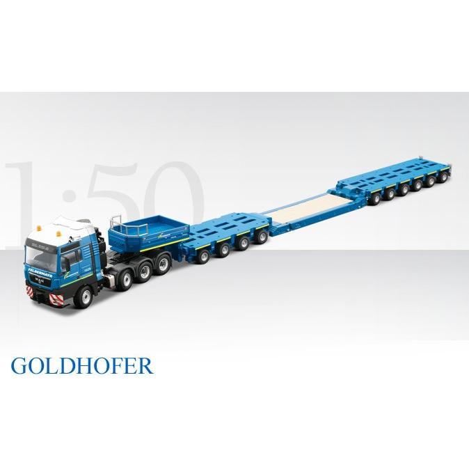 GOLDHOFER Vessel bed with MAN TGX XXL SLT 4軸 FELBERMAYR トレーラー/CONRAD　1/50 建設機械模型 | 