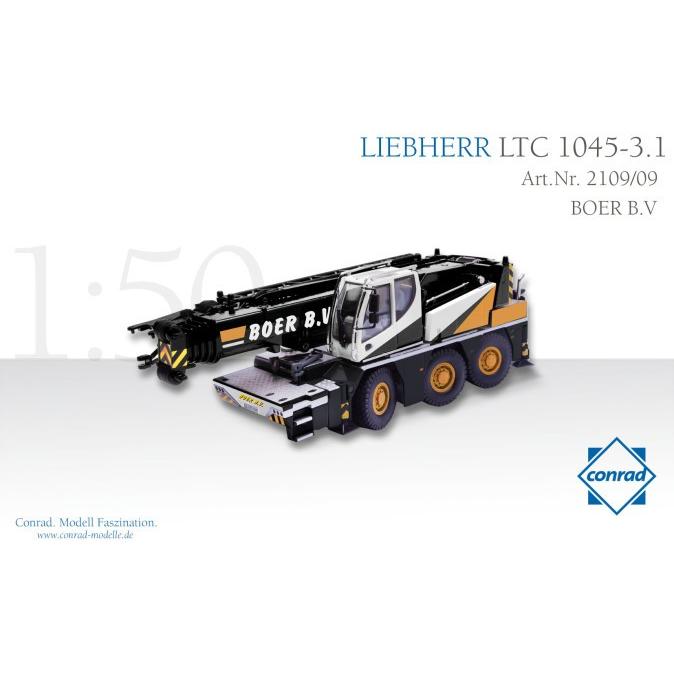 予約2015年発売予定LIEBHERRリープヘル LTC 1045-3.1 モバイルクレーン DE BOEV /CONRADコンラート建設機械 工事車両 1/50 ミニチュア 重機 | 