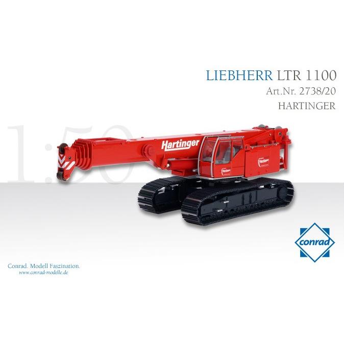 Hartinger Liebherr LTR 1100 クローラークレーン　/Conrad 建設機械模型 工事車両 1/50 ミニチュア | 