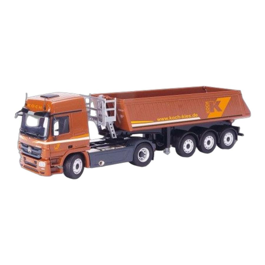 Koch Kies メルセデス・ベンツ アクトロス MP3 シュミッツ・カーゴブル ダンプトレーラー / CONRAD 1/50 トラック模型 | 