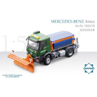 Mercedes Arocs スプレッダー＆スノープラウ付き Schaedler / CONRAD 1/50 建設機械模型 工事車両 | 