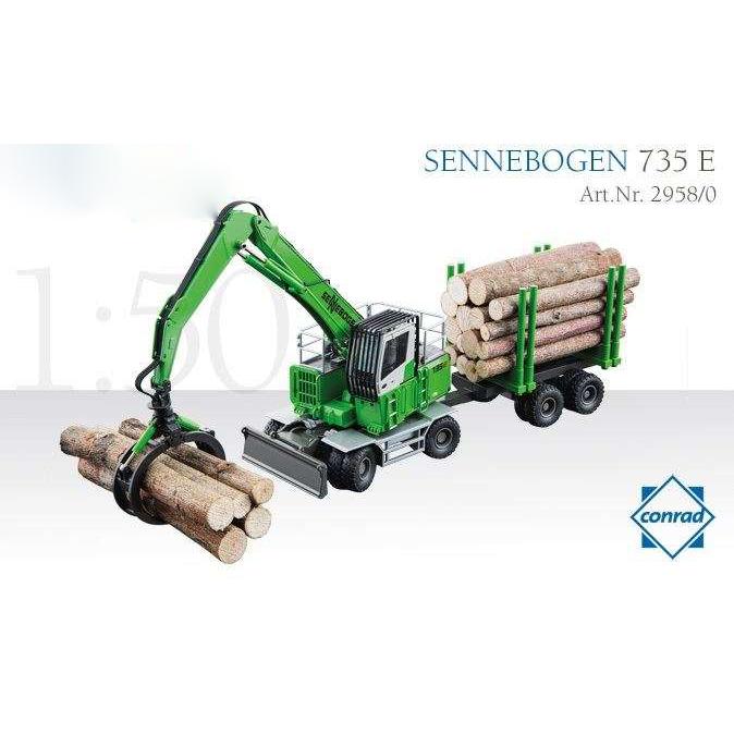 SENNEBOGEN 1/50 クレーン Sennebogen 735 E Pick & Carry Timber Handler with trailer