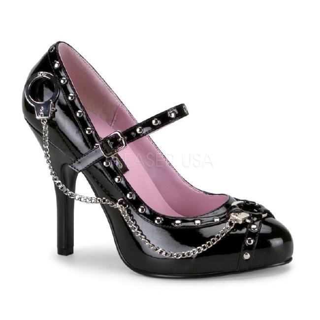 COP-22 パンプス 4インチ(約10cm)ハイヒール コップ ポリス/Pleaserプリーザー コスプレ靴 ハロウィン 仮装 大きい | 