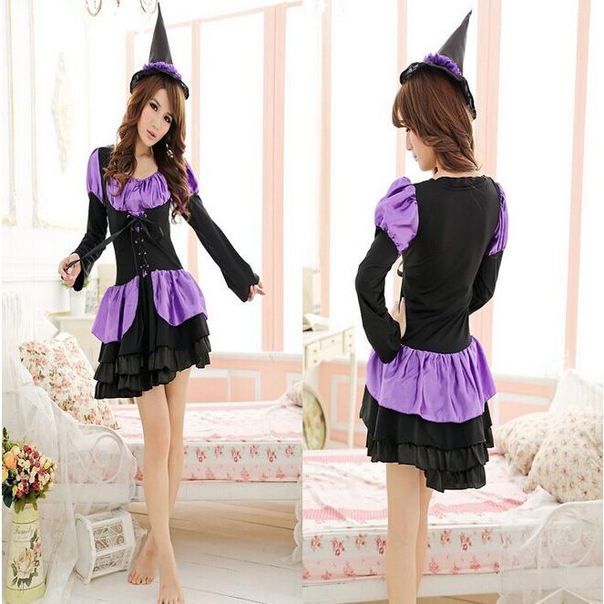 8261魔女　パープル　デビル仮装コスチューム コスプレ・ハロウィン・女性大人用 |  | 02