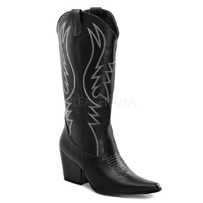 COWBOY-200 ブーツ カウボーイ　3インチ(約7.5cm)ヒール  /Pleaserプリーザー コスプレ靴 ハロウィン 仮装 大きい |  | 01