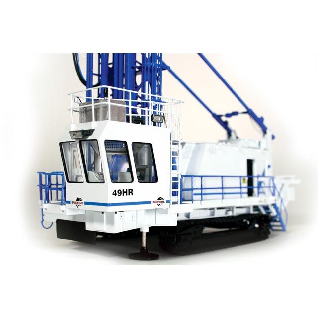 Bucyrusビサイラス 49HR ブラストホールドリル ホワイト ブルーマスト 022-01021  　TWH 1/50　建設機械模型　ミニチュア 重機 | 