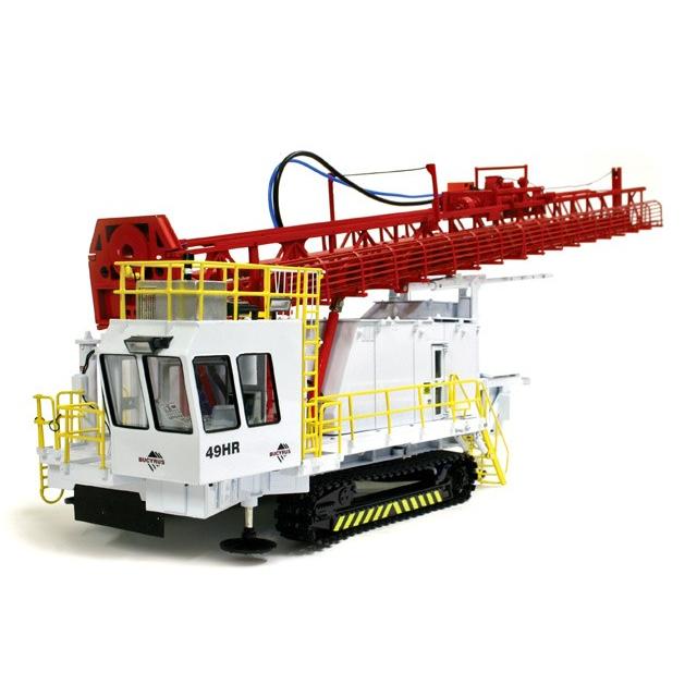 Bucyrusビサイラス 49HR ブラストホールドリル  ホワイト レッドマスト  022-01050　TWH   1/50建設機械模型　ミニチュア 重機 | 